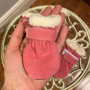 Pink Winter Dog Shoes